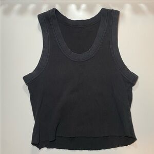 Black Sleeveless Tank Top